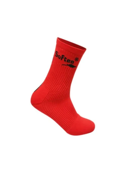 Calcetines Softee Media Caña Premium Rojo Negro