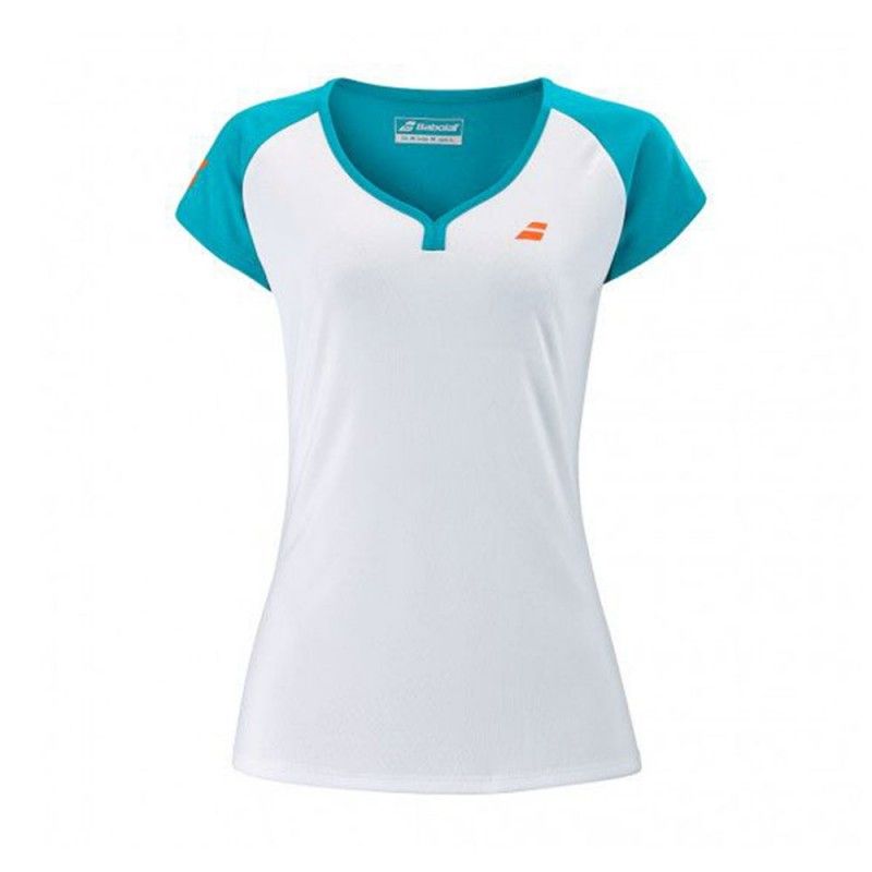 T-shirt Babolat Sleeve Top White Blue Women's