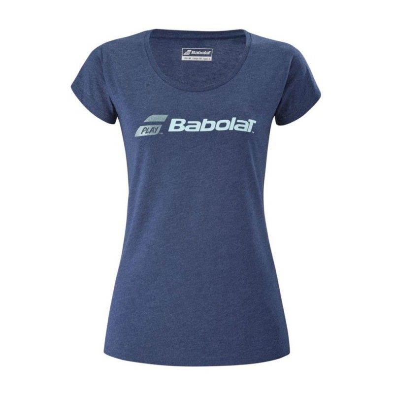 T-shirt Babolat Exercise Glitter Azul Marinho Feminino