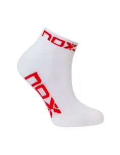 Calcetines Nox Tobilleros Blanco Rojo Mujer | Ofertas de pádel
