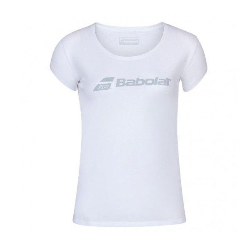 T-shirt Babolat Exercício Branco para mulher