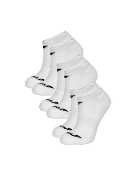 Pack 3 Calcetines Invisibles Babolat Blanco Junior | Ofertas de pádel