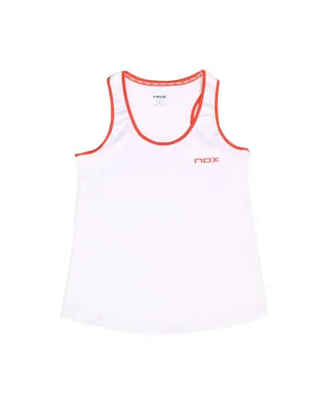Camiseta Tirantes Nox Team Blanca Logo Rojo Mujer T20Mctntbl | Ofertas de pádel