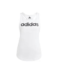 Camiseta Adidas Sin Mangas Essentials Logo Blanco Mujer | Ofertas de pádel