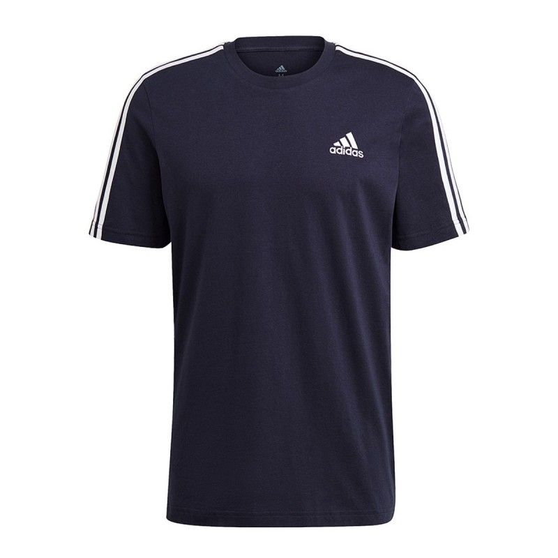 Camiseta Adidas Essentials 3 Franjas Azul