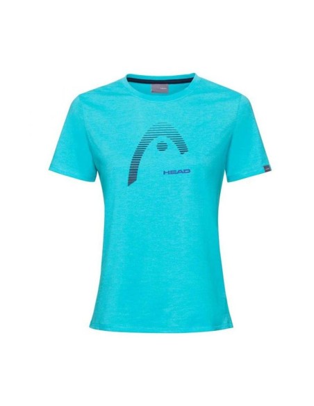 Camiseta Head Club Lara Azul Aqua Mujer | Ofertas de pádel