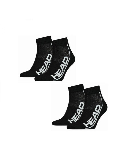 Head Meias 2p Stripe Quarter Preto Preto Branco | Ofertas de padel