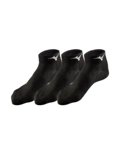 Pack 3 Pares De Calcetines Mizuno Run Negro | Ofertas de pádel