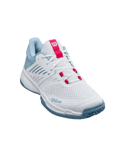 Zapatillas Wilson Kaos Devo 2.0 Blanco Azul Mujer Wrs328830 | Ofertas de padel