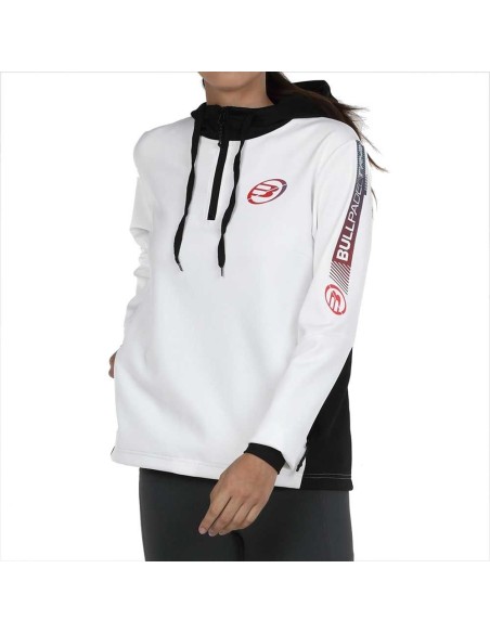Sudadera Bullpadel Drena Blanco | Ofertas de pádel