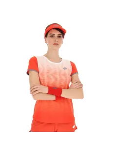 Camiseta Lotto Top Iv Naranja Mujer | Ofertas de pádel