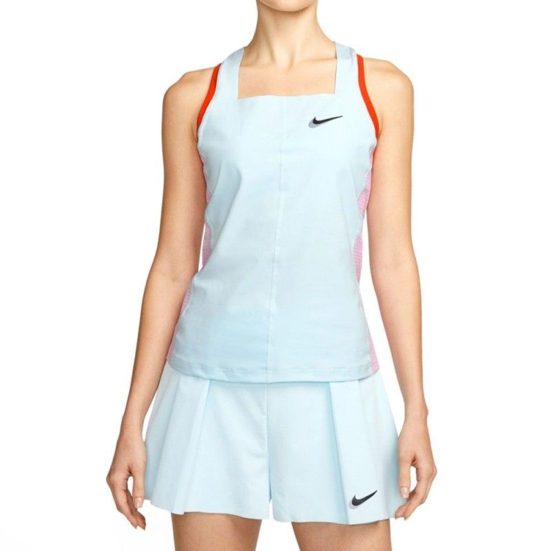 Camiseta Nike Court Dri Fit Slam Azul Mujer