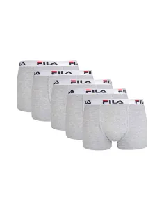 Pack 5 Boxer Fila Fu5016/5 400 Gris | Ofertas de pádel
