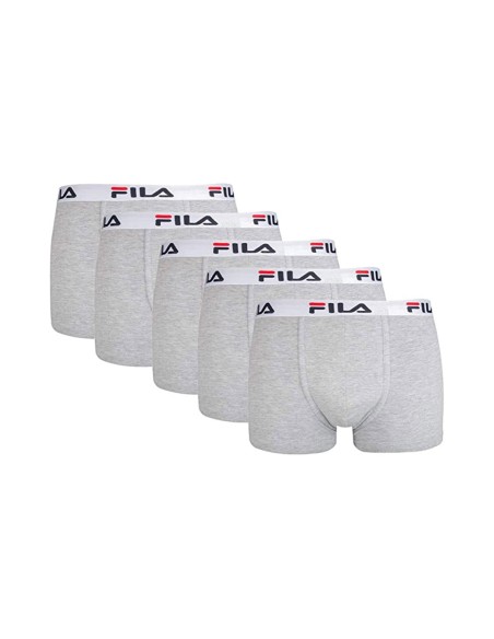 Pack 5 Boxer Fila Fu5016/5 400 Gris | Ofertas de pádel
