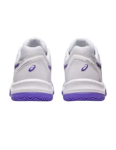 Asics Gel-Dedicate 7 Clay Blanco Morado Mujer 1042A168-104 | Ofertas de padel 2