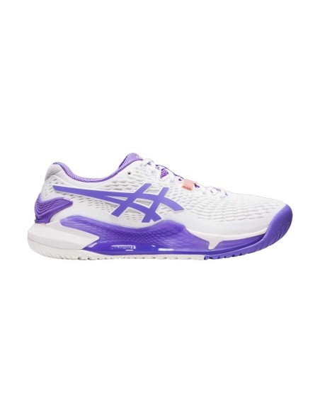 Asics Gel-Resolution 9 Blanco Morado Mujer 1042a208-101 | Ofertas de pádel