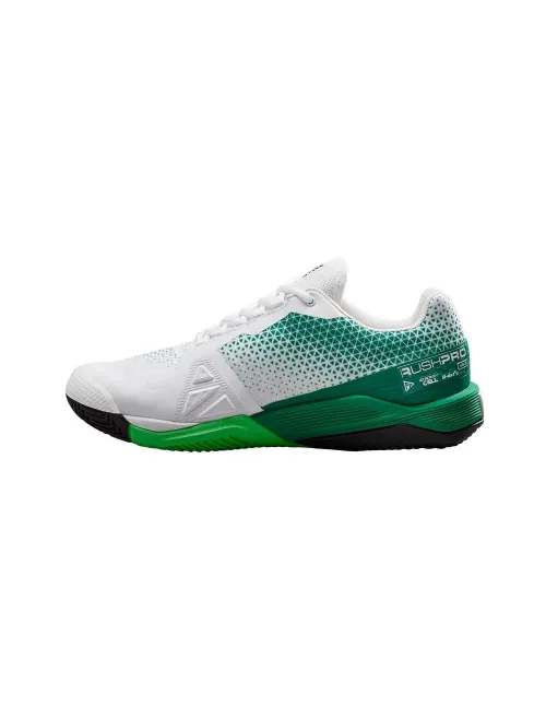 Wilson Rush Pro 4.0 Clay Blanco Verde Wrs330730 | Ofertas de padel