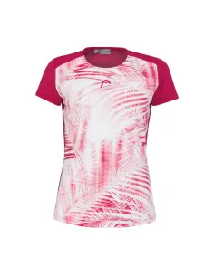 Camiseta Head Tie-Break Rosa Blanco Mujer | Ofertas de pádel