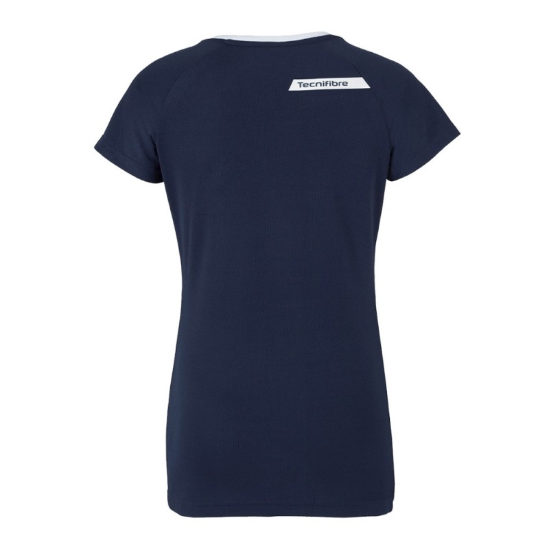 Camiseta Tecnifibre T-Shirt Azul Blanco Mujer