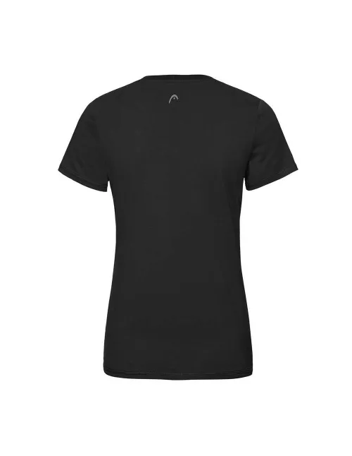 Camiseta Head Club Lucy Negro Blanco Mujer | Ofertas de pádel