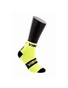 Calcetines Vibor-A Kait Caña Baja Amarillo Flúor Negro | Ofertas de pádel