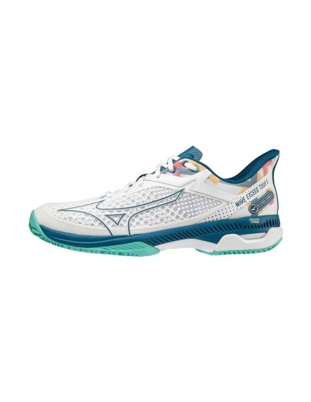 Mizuno Wave Exceed Tour 5 Clay Court Bianco Blu |Padel offers