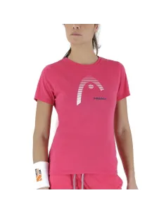 Camiseta Head Club Lara Fucsia Mujer | Ofertas de pádel