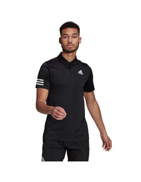 Polo Adidas Club 3str Negro Blanco | Ofertas de pádel
