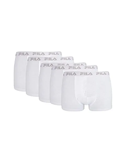 Pack 5 Boxer Fila White |Padel offers
