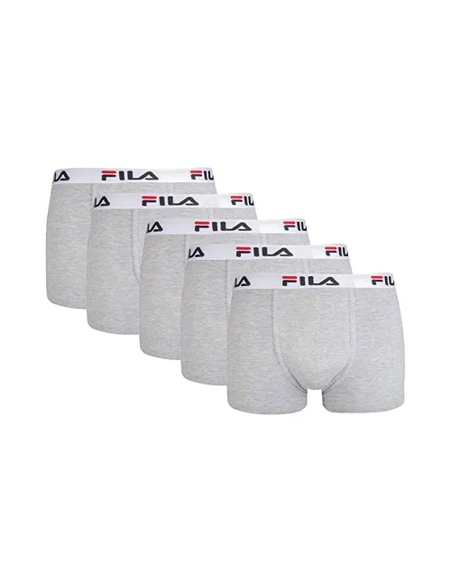 Pack De 5 Boxers Fila Gris | Ofertas de pádel