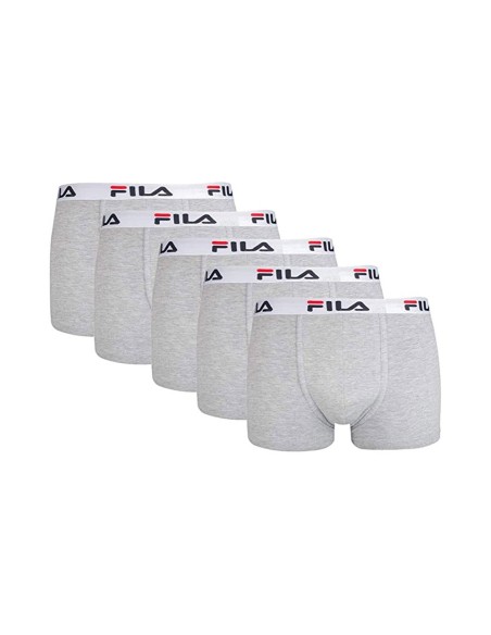 Pack De 5 Boxers Fila Gris | Ofertas de pádel