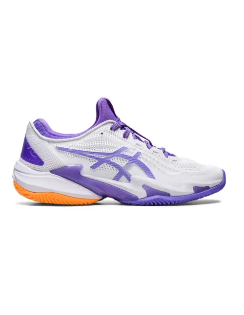 Asics Court Ff 3 Clay Branco Roxo Feminino | Ofertas de padel