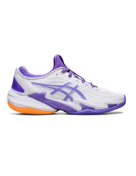 Asics Court Ff 3 Clay Branco Roxo Feminino | Ofertas de padel