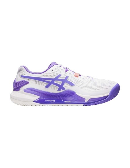 Asics Gel-Resolution 9 Blanco Morado Mujer 1042a208-101 | Ofertas de pádel