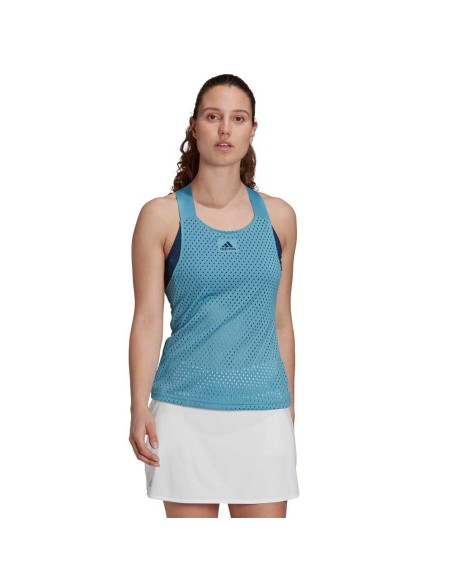 Adidas Top azul Primeblue para mulher | Ofertas de padel