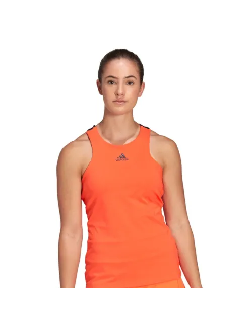 Adidas T-shirt de alças laranja Impact para mulher | Ofertas de padel