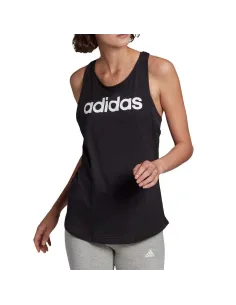 Camiseta Adidas Tirantes Essentials Logo Negro Mujer | Ofertas de pádel
