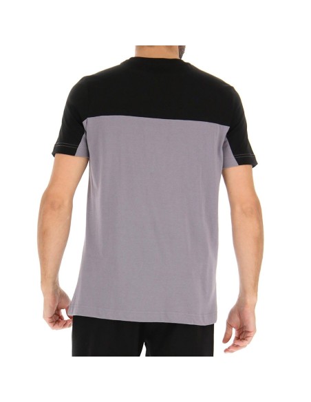 Camiseta Lotto Dinamico Vi Block Gris Negro | Ofertas de pádel