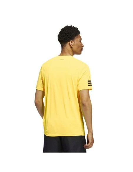 Camiseta Adidas Club Tennis 3 Bandas Amarillo | Ofertas de pádel