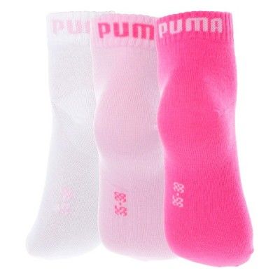 Pack de 3 pares de calcetines Puma Quarter Rosa / Fucsia / Blanco
