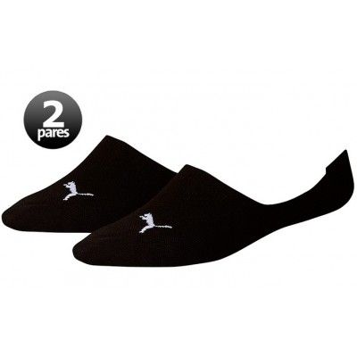 Pack de 2 pares de calcetines Puma Footie invisible Negros