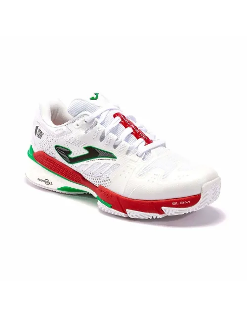 Joma T.Slam Homens 2202 Branco Vermelho | Ofertas de padel