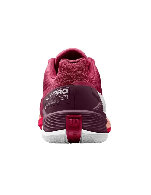 Wilson Rush Pro 4.0 Clay Wine Donna |Padel offers
