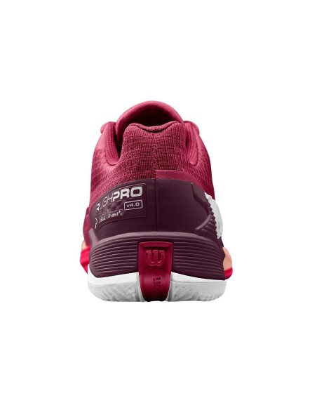 Wilson Rush Pro 4.0 Clay Wine Mulher | Ofertas de padel
