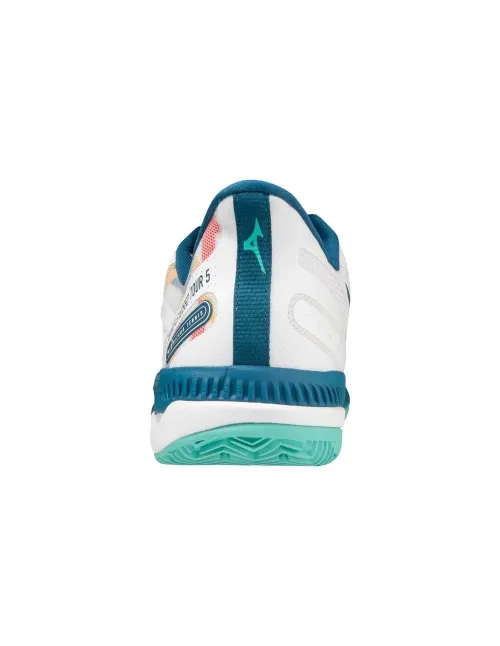 Mizuno Wave Exceed Tour 5 Clay Court Bianco Blu |Padel offers