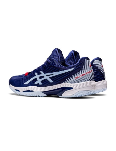 Asics Solution Speed Ff 2 Clay Azul Blanco Mujer 1042A134 404 | Ofertas de pádel