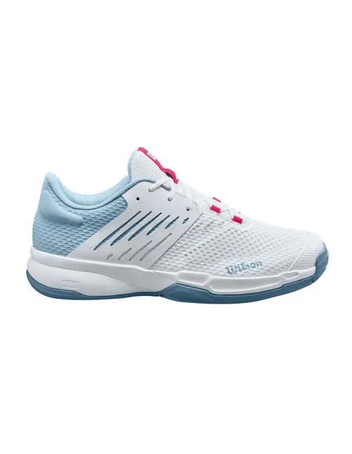 Zapatillas Wilson Kaos Devo 2.0 Blanco Azul Mujer Wrs328830 | Ofertas de padel