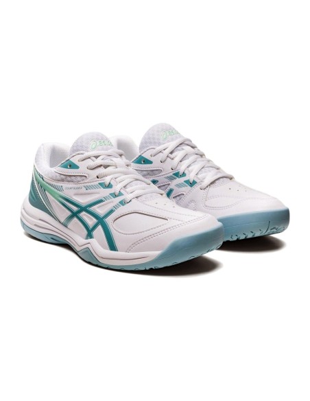 Asics Court Slide Blanco Azul Mujer 21042A149 104 | Ofertas de padel