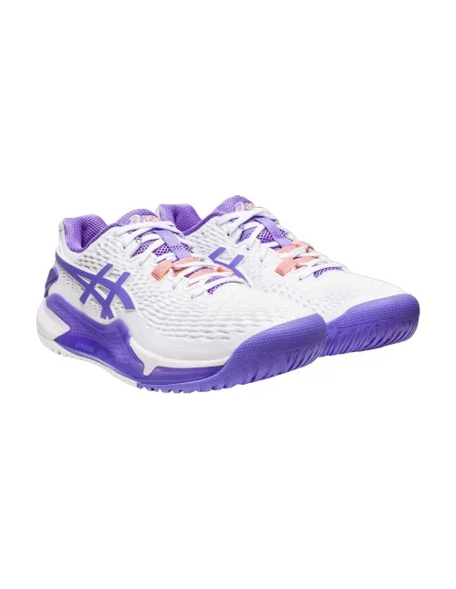 Asics Gel-Resolution 9 Donna Bianco Viola 1042a208-101 |Padel offers