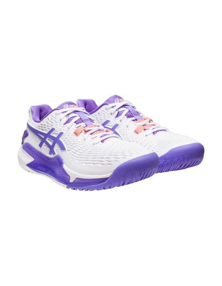 Asics Gel-Resolution 9 Women's White Purple 1042a208-101 | Ofertas de padel